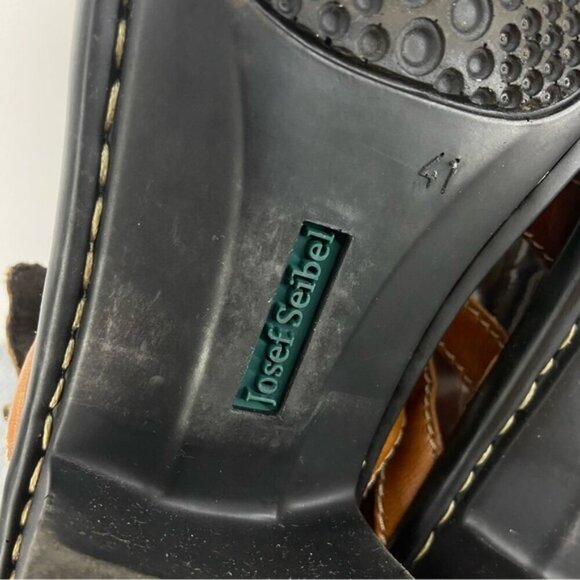 Josef Seibel Women’s 3 Tone Heeled Leather Sandals Women’s Size 41 or US 9.5/10 - Picture 8 of 11